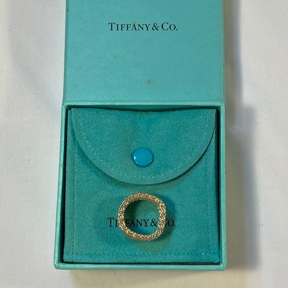 TIFFANY Silver Somerset Mesh Wide Band 6 - Picture 7 of 8